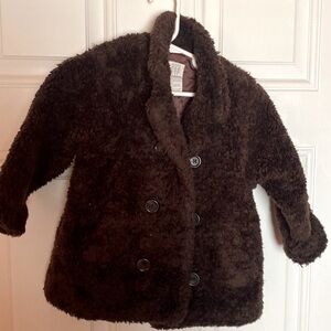 Gap brown teddy bear coat with matching hat